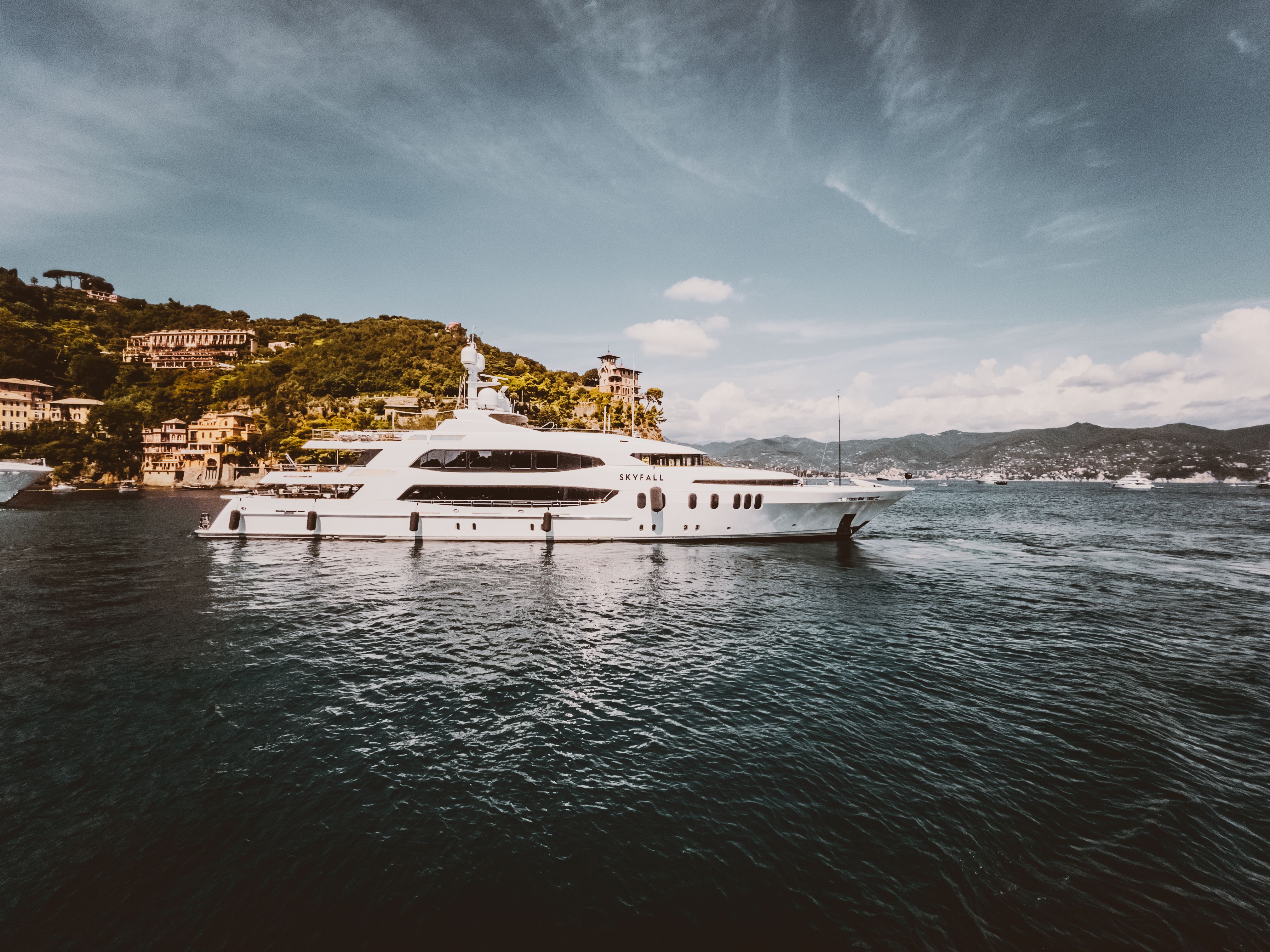 Superyacht at sea